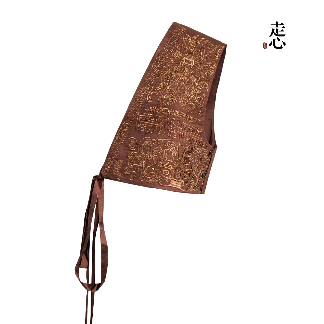 【走心非遗】青铜咖金半臂半臂马甲24Z08405