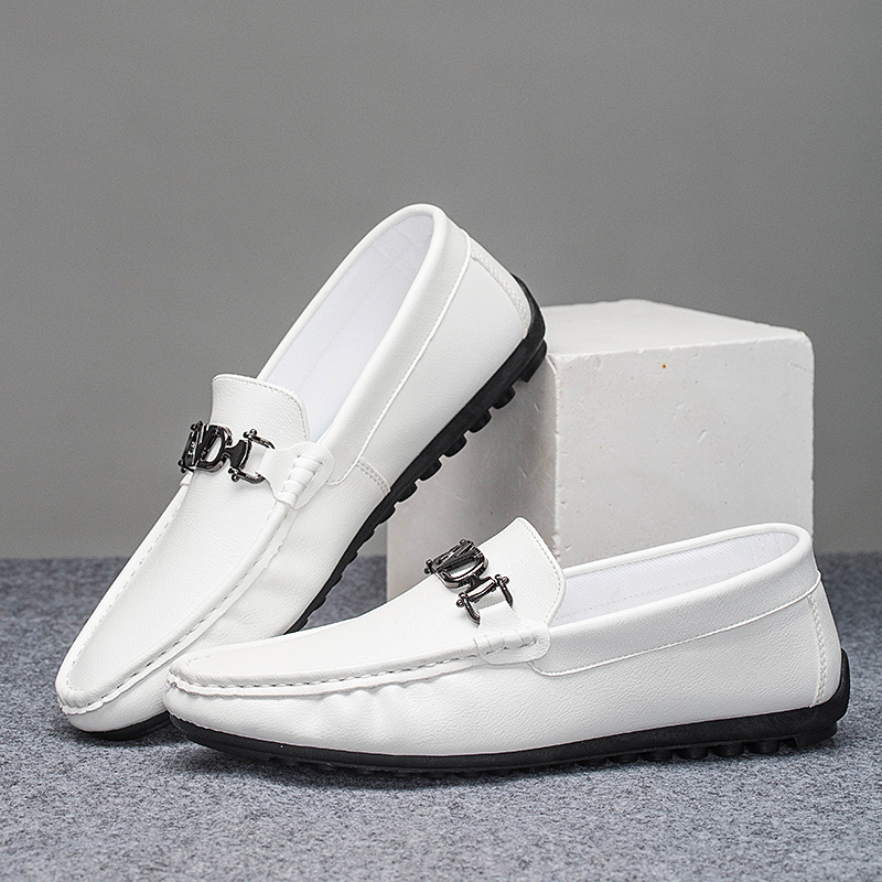 时尚男士韩版秋季豆豆鞋低帮潮流商务休闲鞋驾车百搭透气软底男鞋