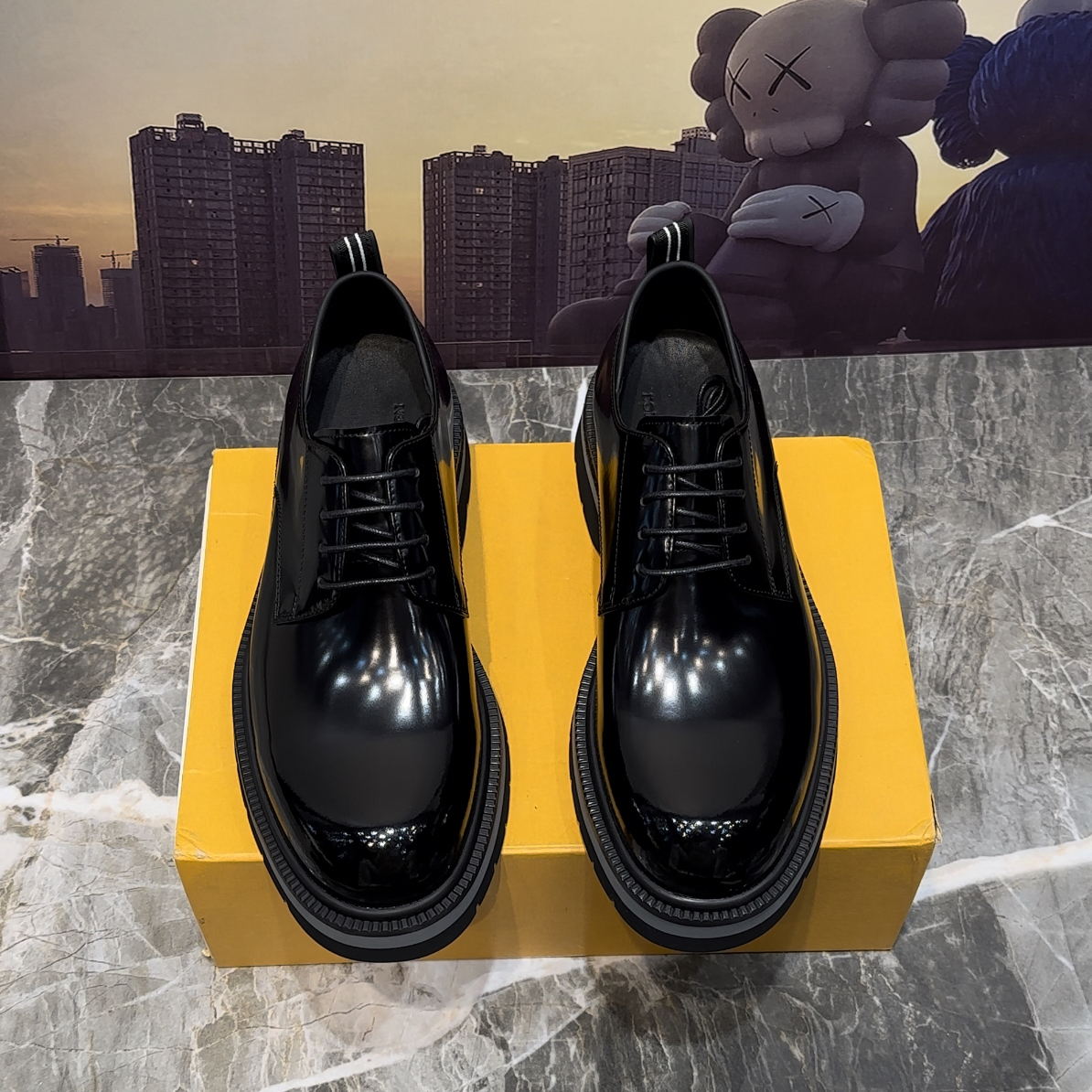 广州高端大气时尚休闲商务厚底百搭四季男鞋英伦风韩版圆头