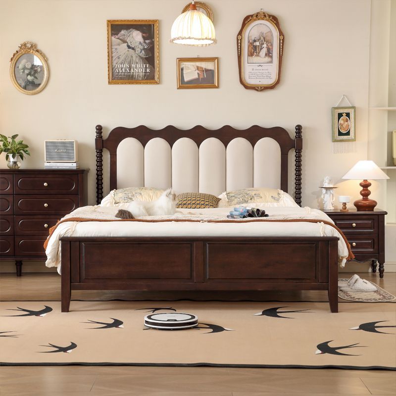 美式复古实木床1.8米双人床中古风家具主卧大床1.5米橡木床法式床