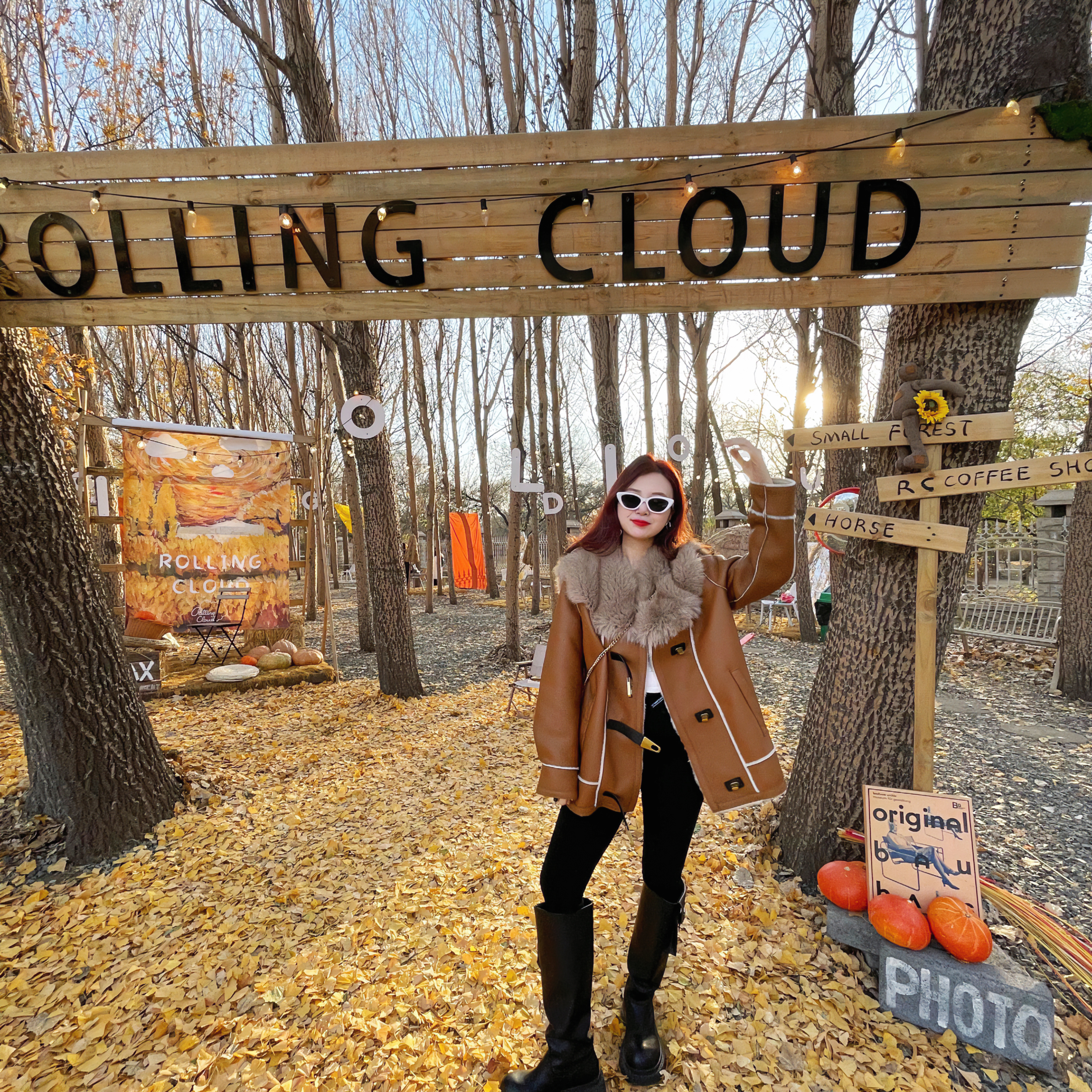 【吸睛少女】/winter女美拉德风中长款宽松外套洋气休闲冬时尚保暖