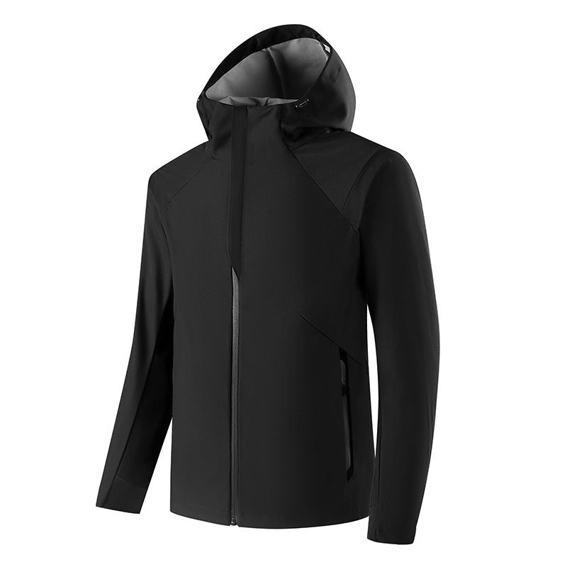 2024新款户外三防冲锋衣百搭百配连帽款外套1