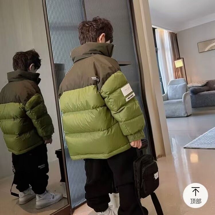 【小扬哥推荐】儿童棉服冬季加厚男童短款潮牌外套2023新款棉衣棉