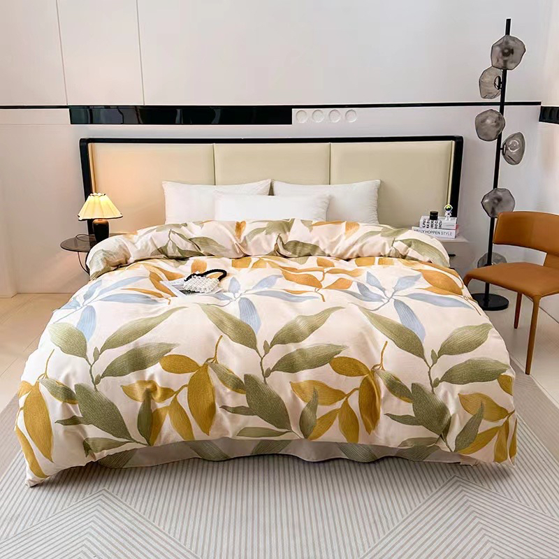 九妹家纺定制床品 全棉磨毛四件套棉被罩加厚