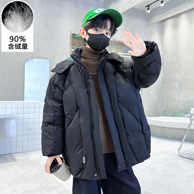 巴拉巴拉男童羽绒服冬装2023新款冬季儿童外套中大童白鸭绒男孩加