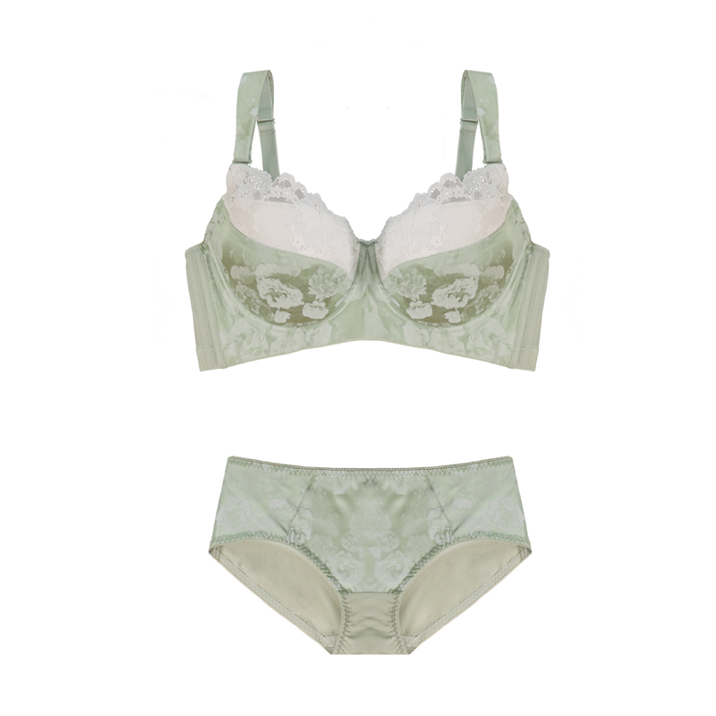 MsKKay调整型文胸侧收副乳防下垂大码薄款软钢圈内衣|蒲公英套装