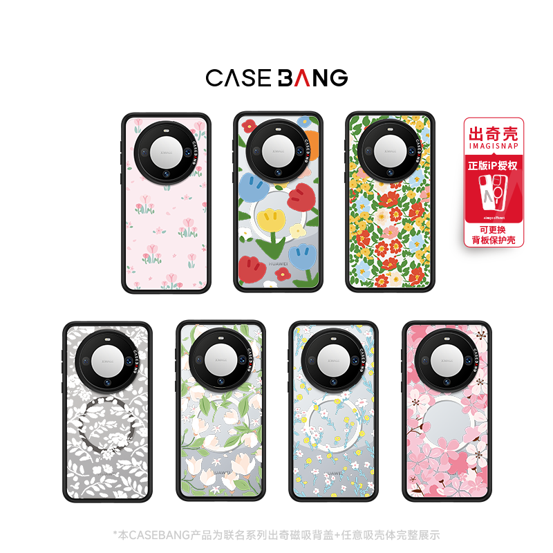 CASEBANGx秘密花园联名适用于华为Mate60Pro手机背盖磁吸创意可爱
