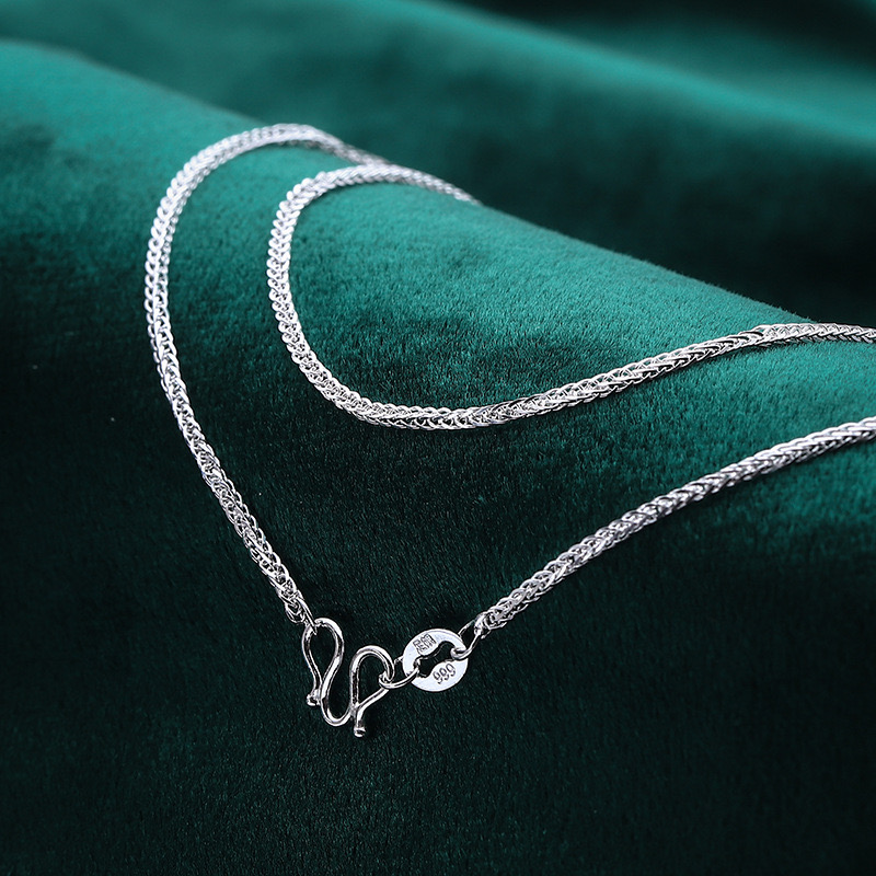链子足银 [银喜生]足银999肖邦链女款万能链百搭项链锁骨链饰品
