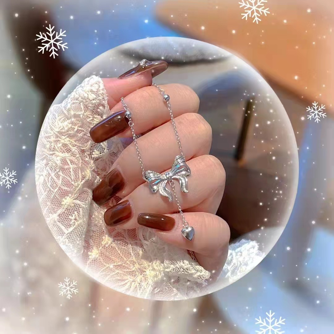 坠链均足银 在逃公主项链蝴蝶吊坠锁骨链高级感