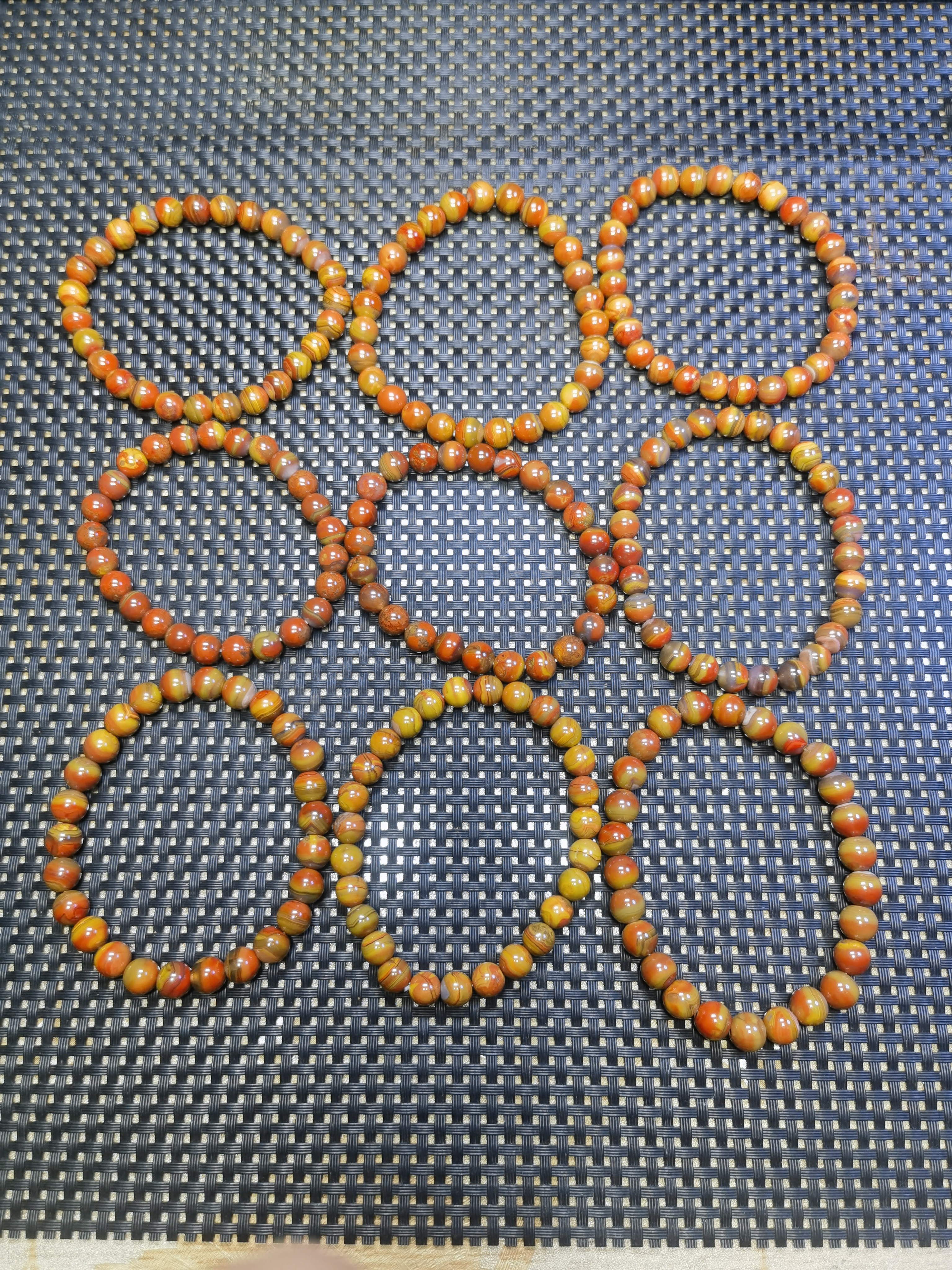 天然战国红玛瑙手串