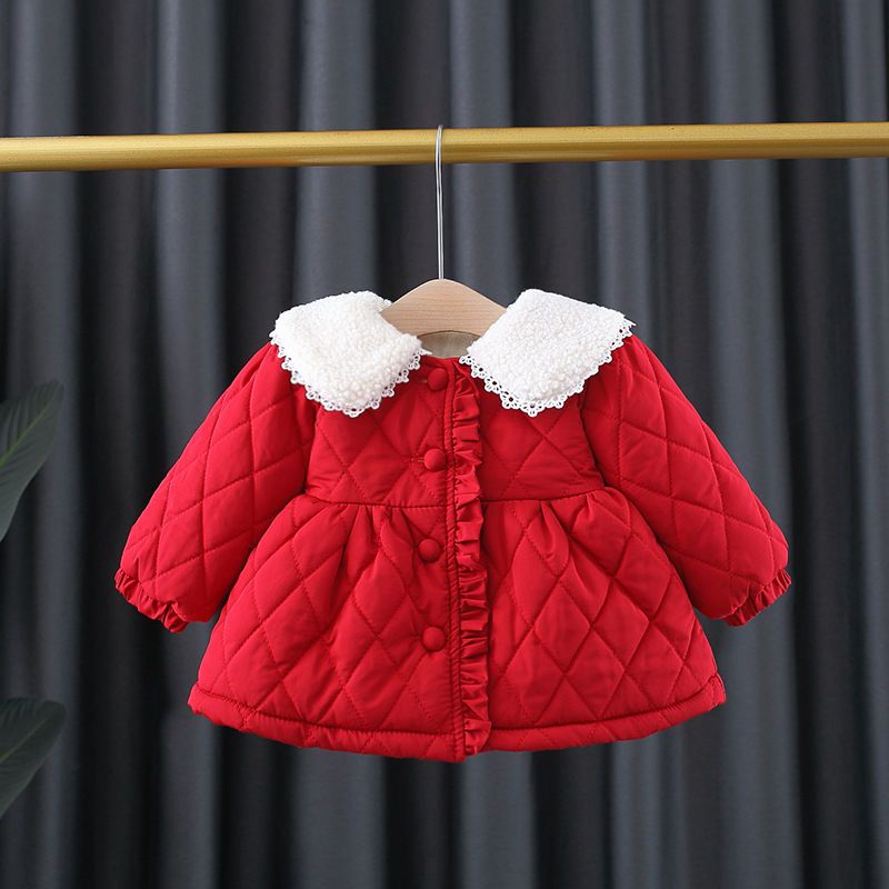 女宝宝棉衣冬装女童棉袄外套2小童冬季3洋气4时髦0-1岁加绒棉服厚