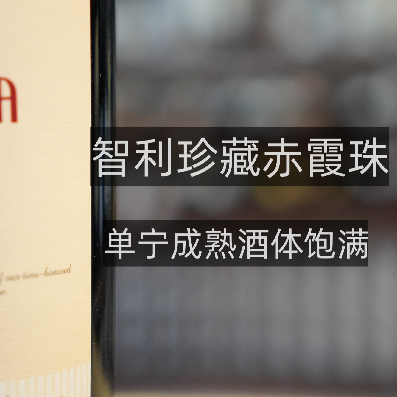 智利原瓶原装进口珍藏赤霞珠浓郁饱满黑果香气红葡萄酒