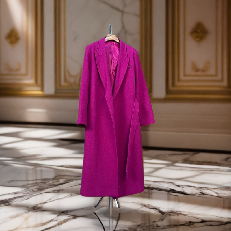高支羊毛长款大衣
