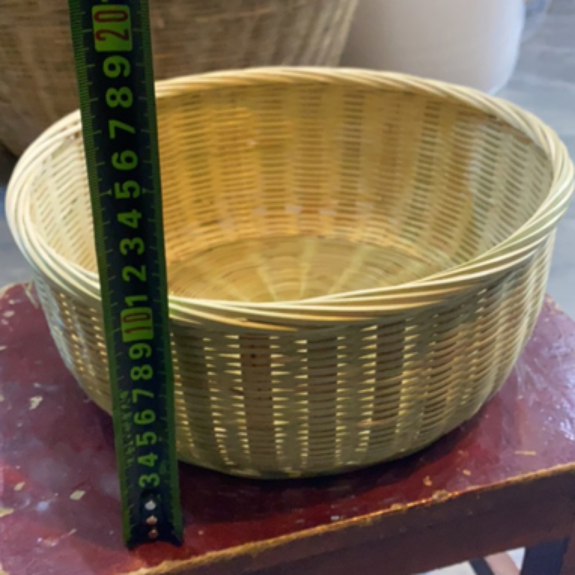 竹篮子家用馒头篮竹编簸箕收纳竹筐水果洗菜青皮