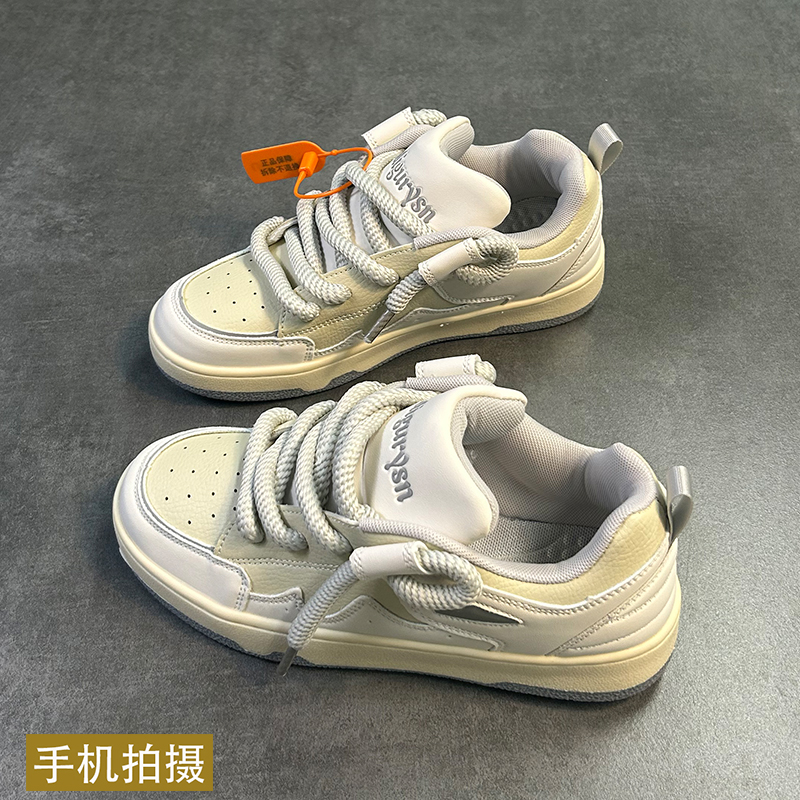安踏神行2023秋季脏辫设计感滑板面包鞋男ins潮百搭休闲学生板鞋