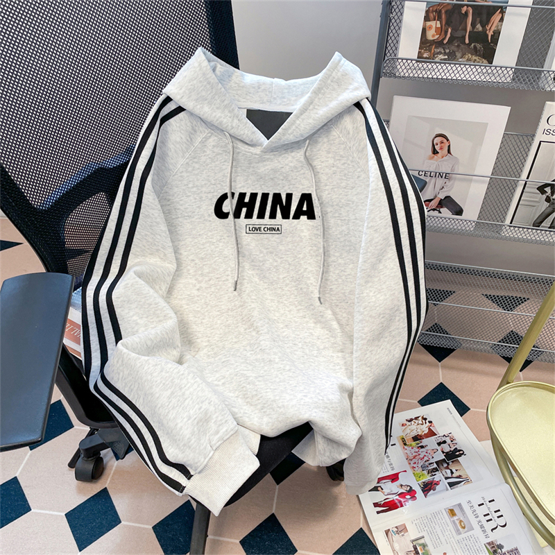 重磅纯棉oversize百搭连帽卫衣运动休闲宽松秋冬加绒长袖情侣潮流