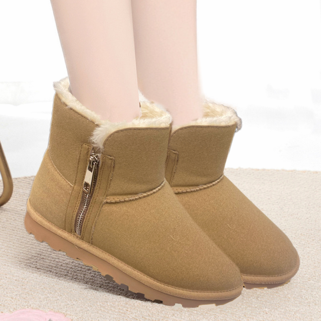 136-1时尚雪地靴2025年秋冬保暖舒适休闲简约百搭女棉鞋