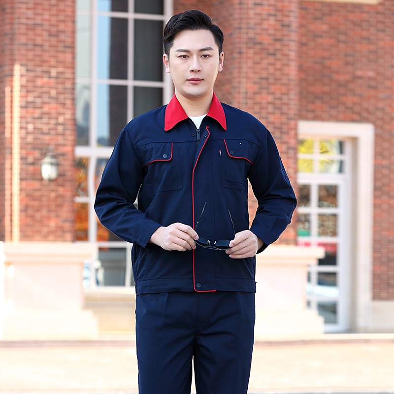 春秋劳保服工作服套装长袖耐脏秋冬耐磨加厚汽修工地绣字印字定制