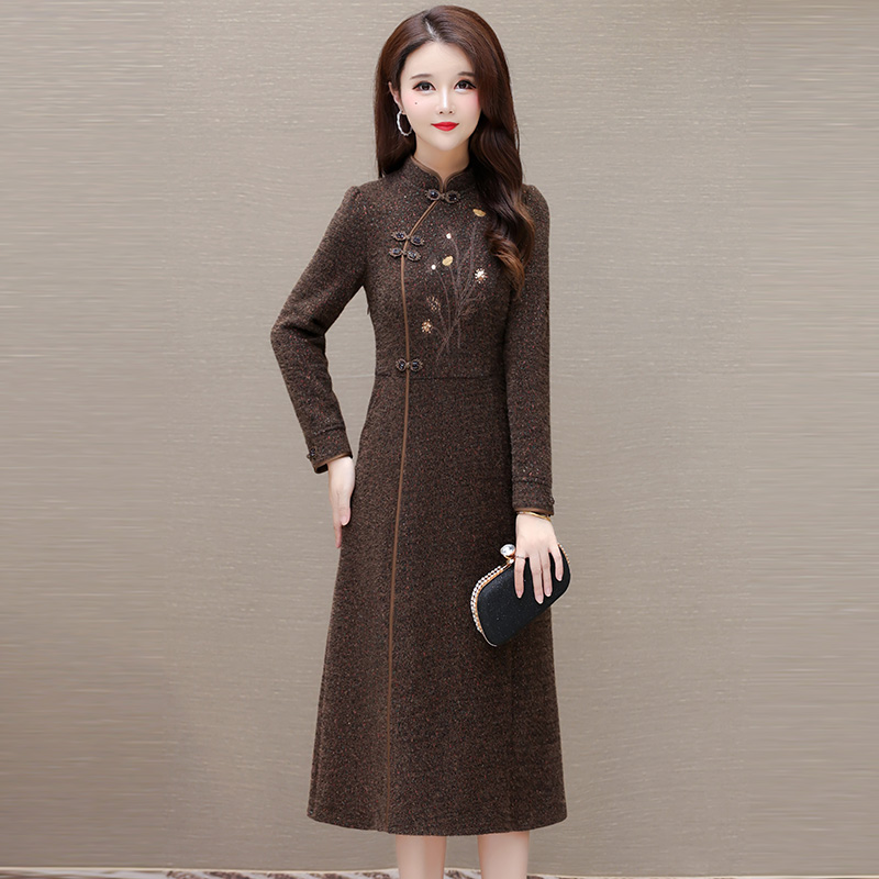 （冬季加厚）2024新品国风裙子连衣裙中国风民国风改良旗袍33