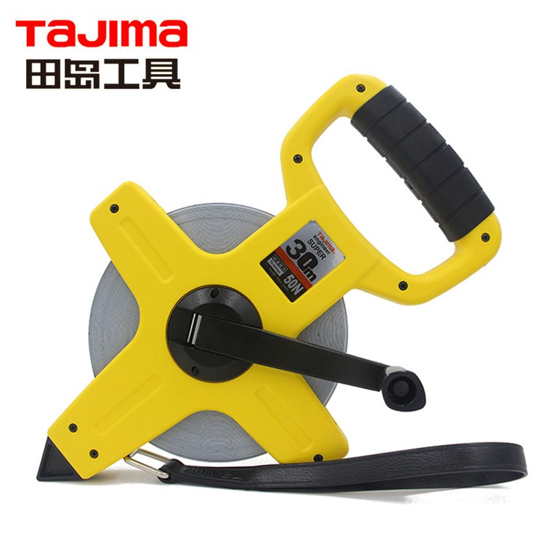 TaJIma/田岛 防水防锈尼龙覆膜钢架尺工程测量高精度HSP-30/50米