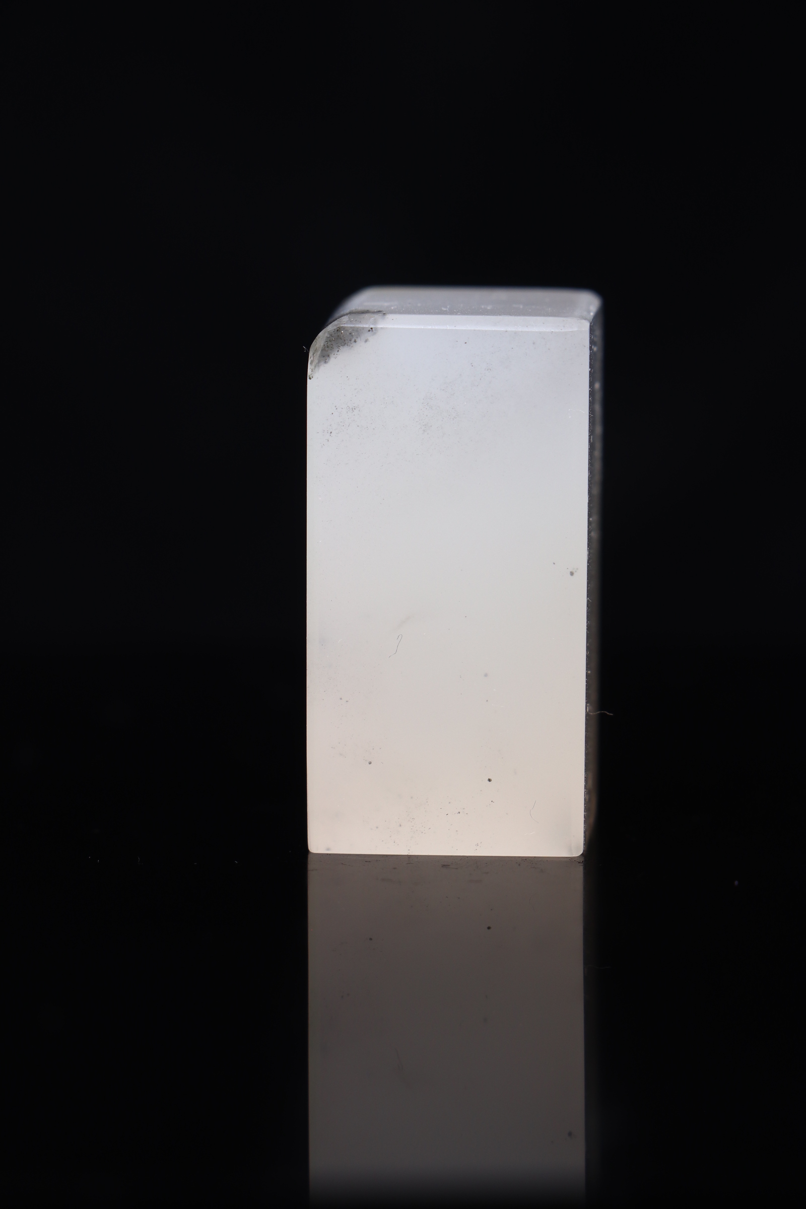 寿山石高山冻素章，印石篆刻3.4-2.3-1.8cm