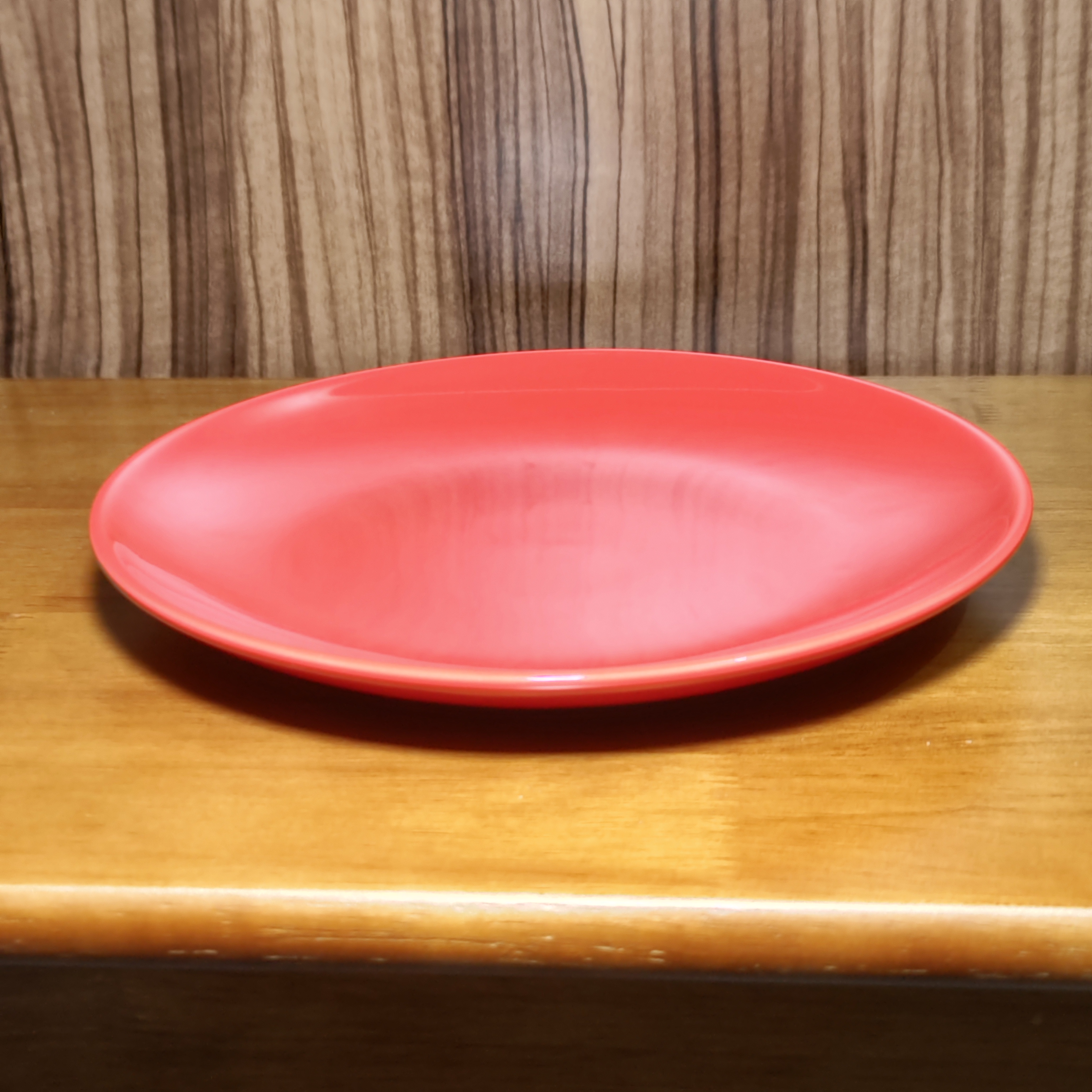 【RED家】20.5*2.6CM 小平盘 红色系列   微瑕不售后