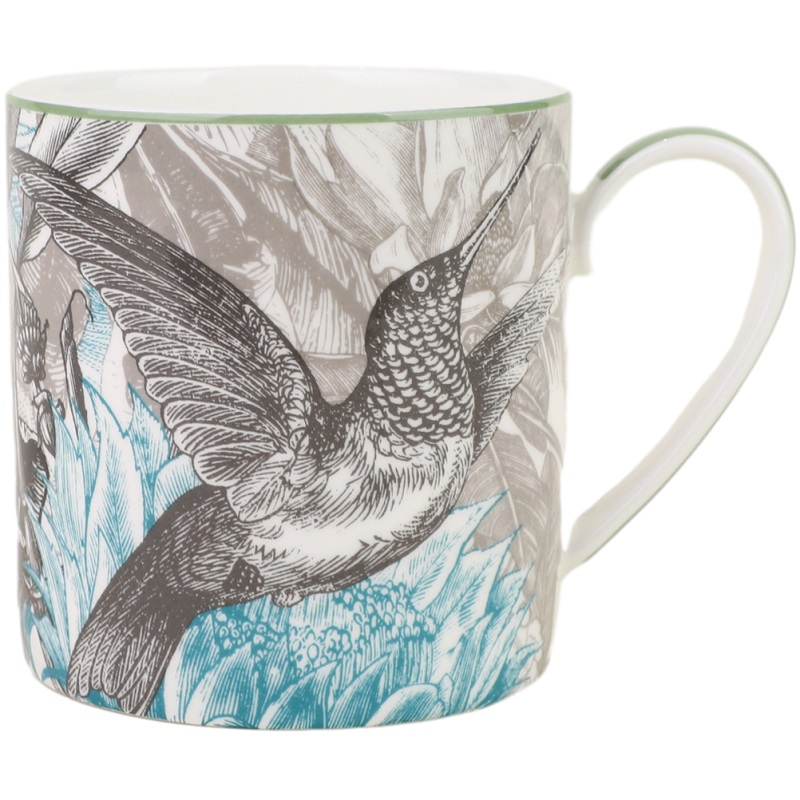 【TD家】 雨林秘境 蓝色 罗马  350ml马克杯 高骨瓷 彩盒装