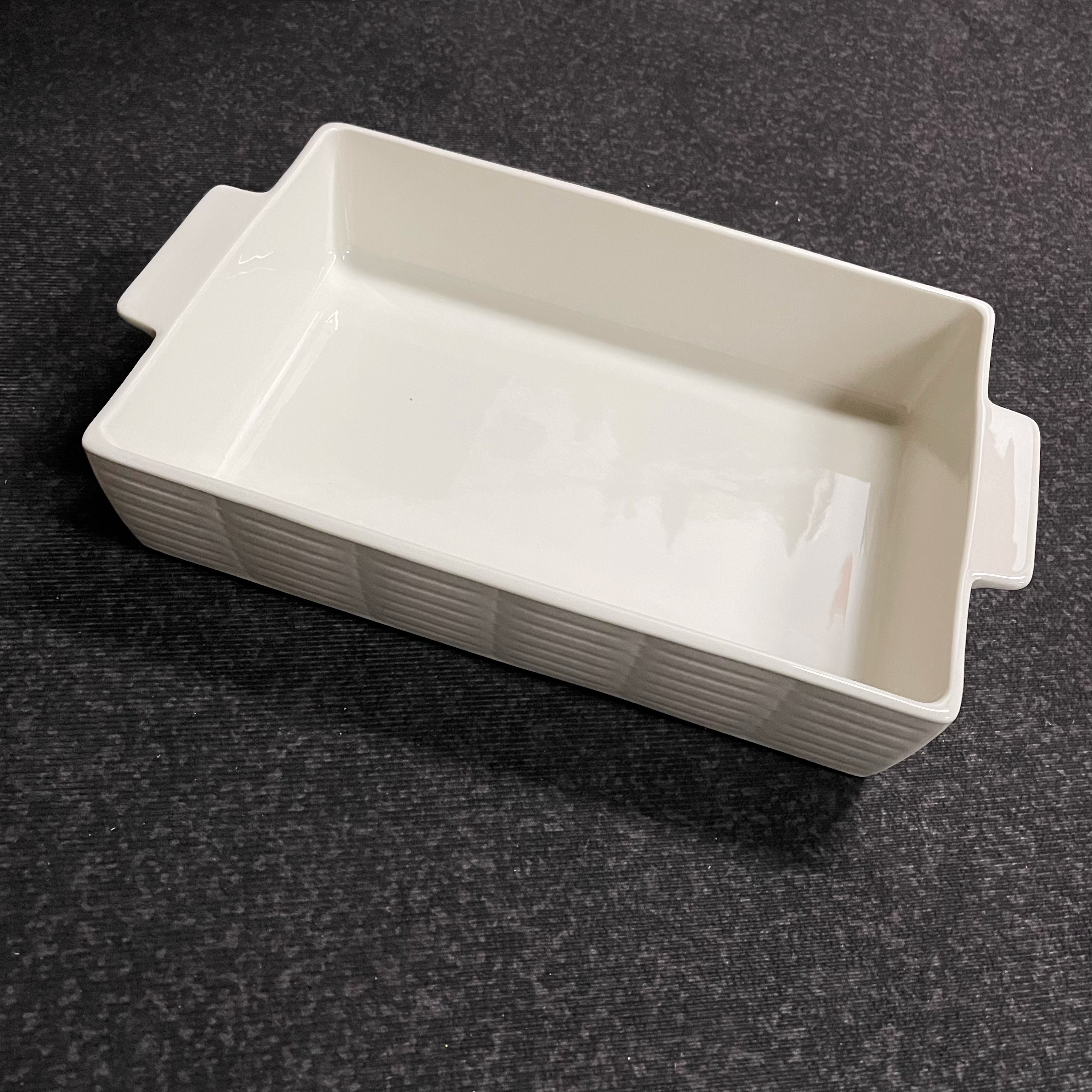 【LN家】39*24*7 长方形烤盘 高温瓷 白瓷   不带双耳34CM