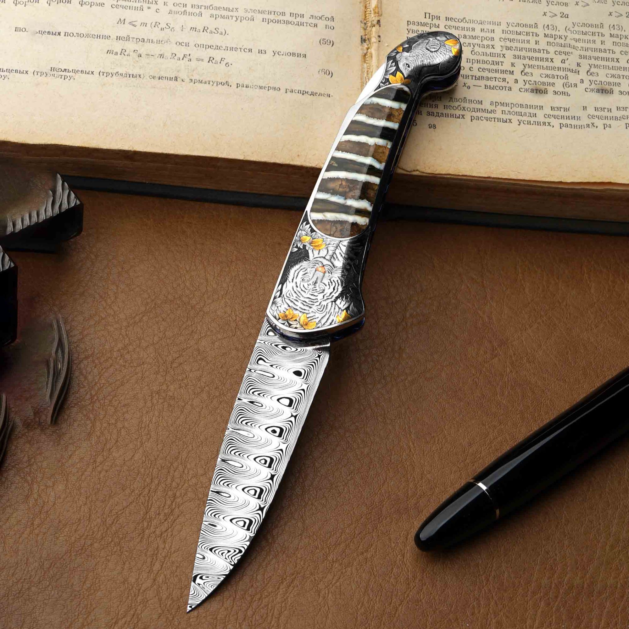 钱塘锻冶古典手雕雅致瑞粉户外小折