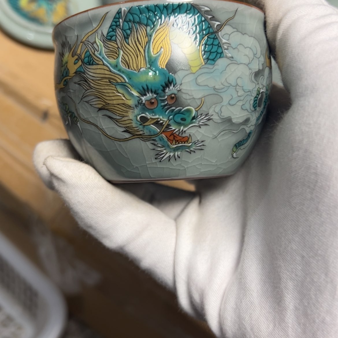 【闪购商品】陶瓷青龙主人杯