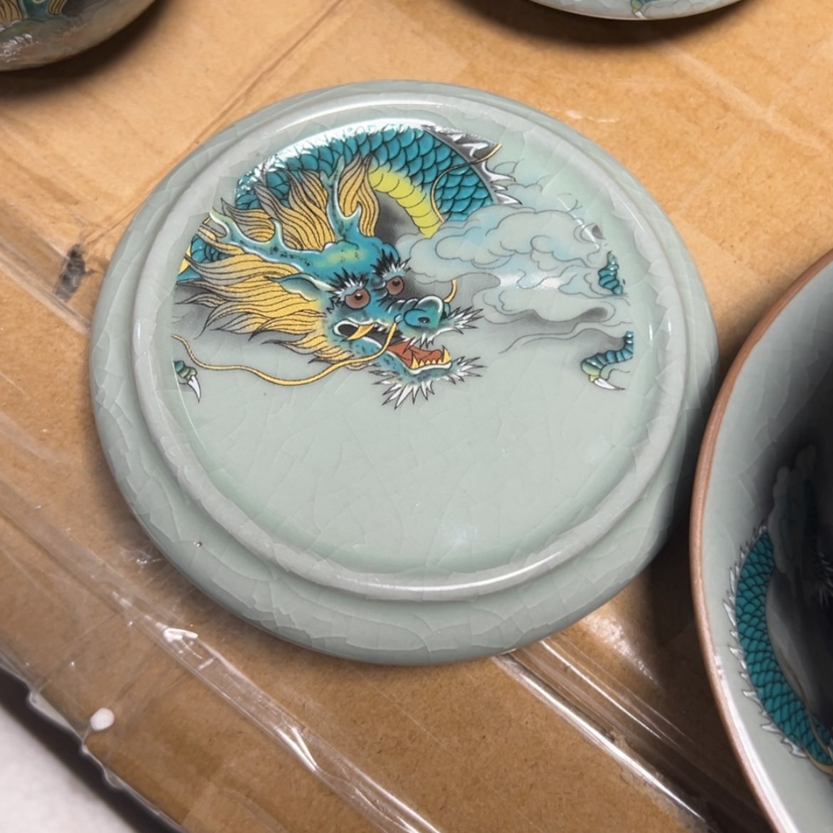 【闪购商品】陶瓷青龙杯垫