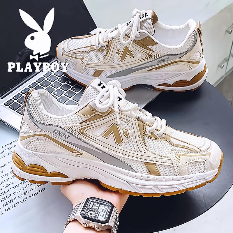 PLAYBOY网红超火男鞋冬季2023新款青少年上档次轻奢运动老爹潮鞋