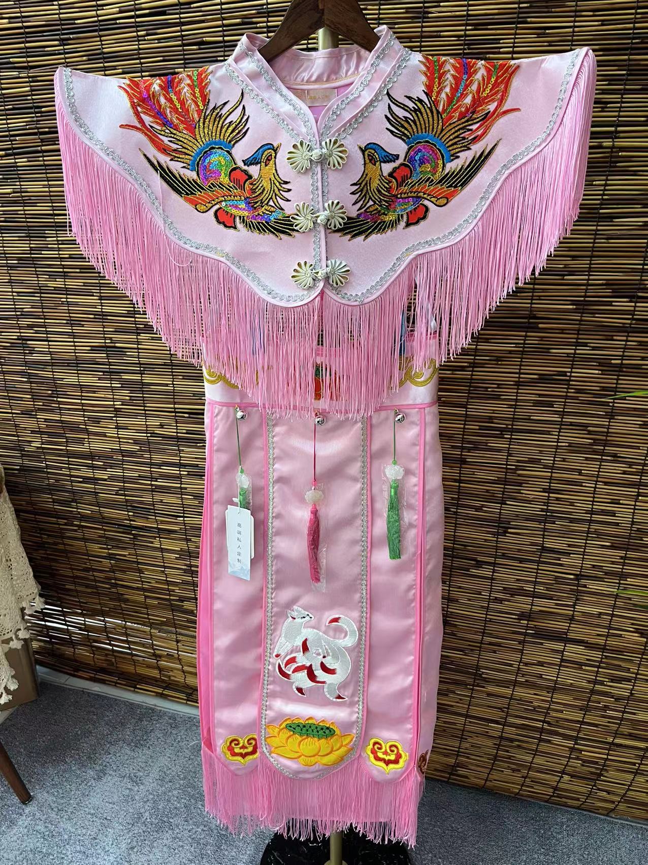 粉色系凤款披肩狐仙款战裙 可定制