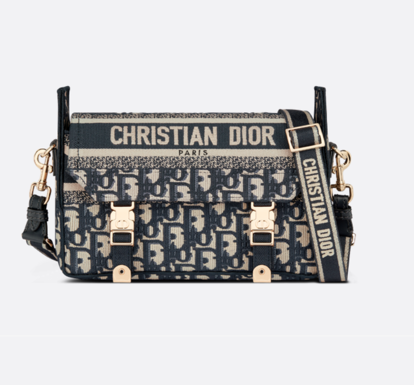 全新未使用 DIOR/迪奥 女款小号 Diorcamp 手袋男士蓝色女士经典