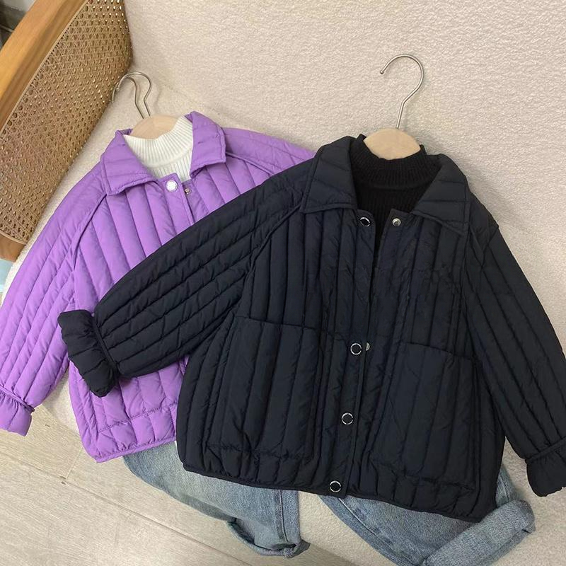 儿童轻薄棉服冬季韩版童装新款女孩洋气外套女童时髦保暖面包服潮