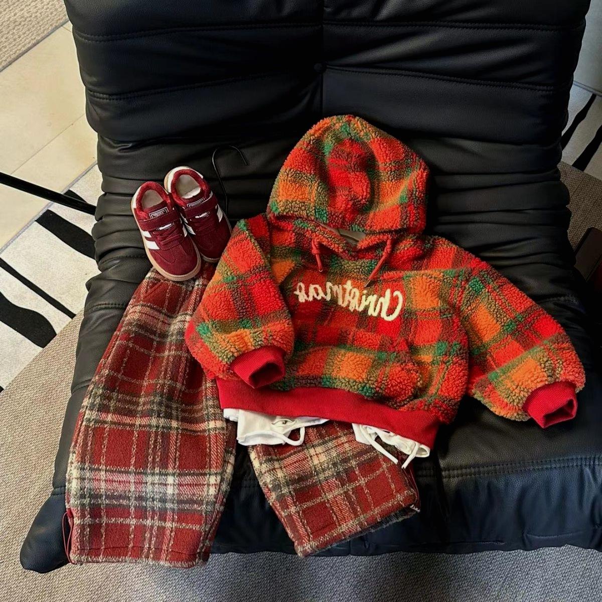 【小扬哥推荐】男女童连帽加绒卫衣冬装新款中小童宝宝洋气童装保