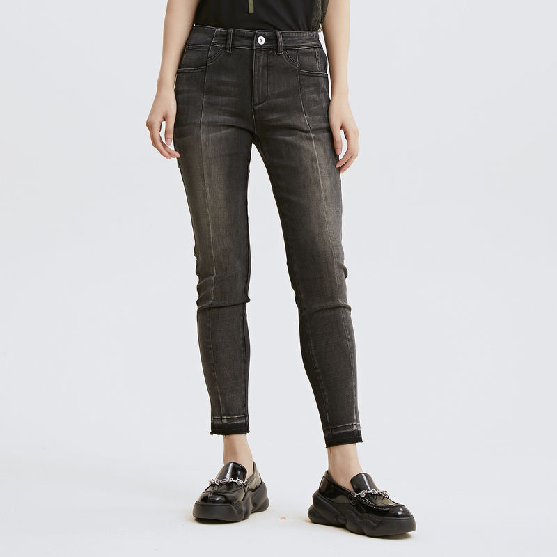 谜底牛仔裤2022秋季新款紧身小脚裤铅笔裤裤子休闲女227MK6120