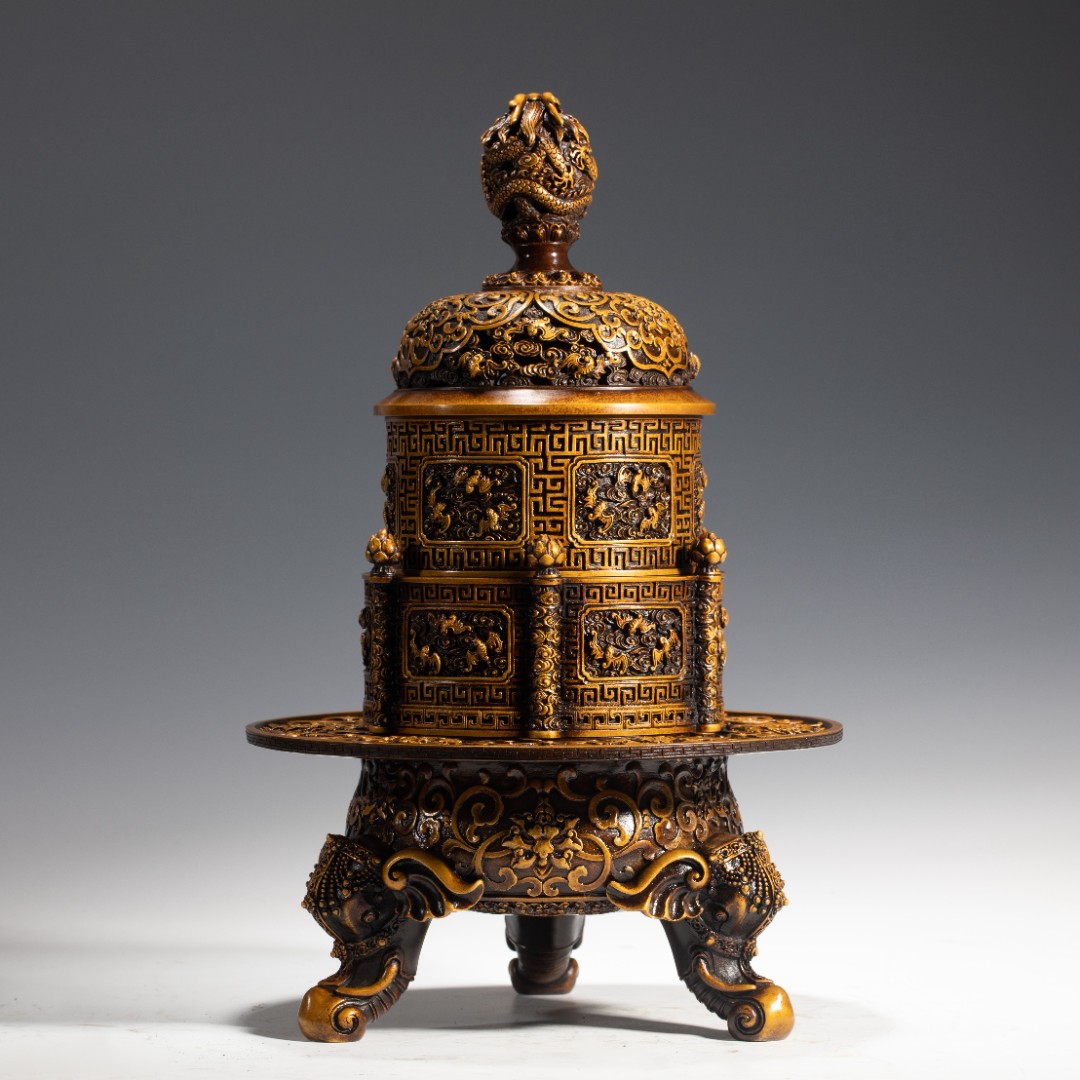 巧生炉象足宝塔熏炉 直营 香炉仿古香炉技艺特色经典寓意