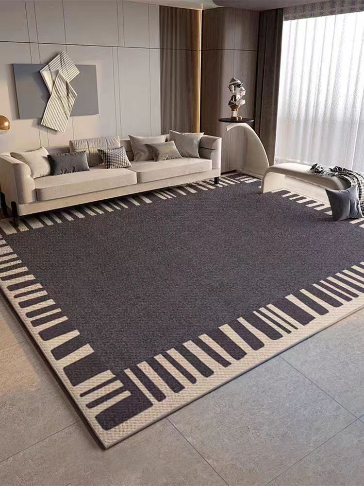 轻奢风客厅卧室书房家用松弛感大地毯百搭免洗可擦  雾嫁