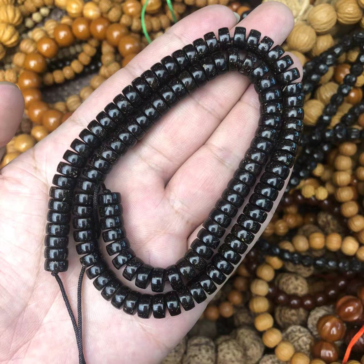 椰蒂药片108*0.8原生态印尼椰蒂手串精品文玩薄切药片