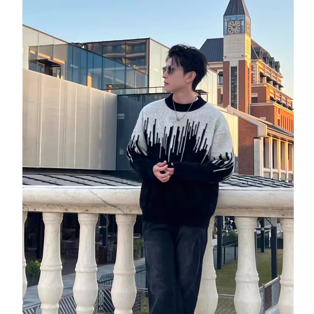 【小扬哥直播推荐】路卡斯服饰_男士新款针织毛衣秋冬季男装时尚针