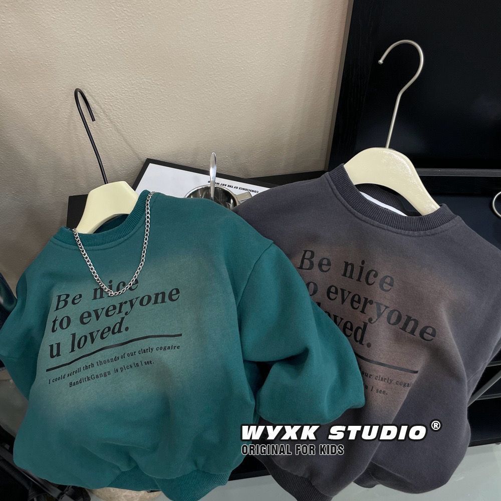 【特价清仓】男童卫衣加绒一体绒2024新款秋季中小儿童装冬装上衣