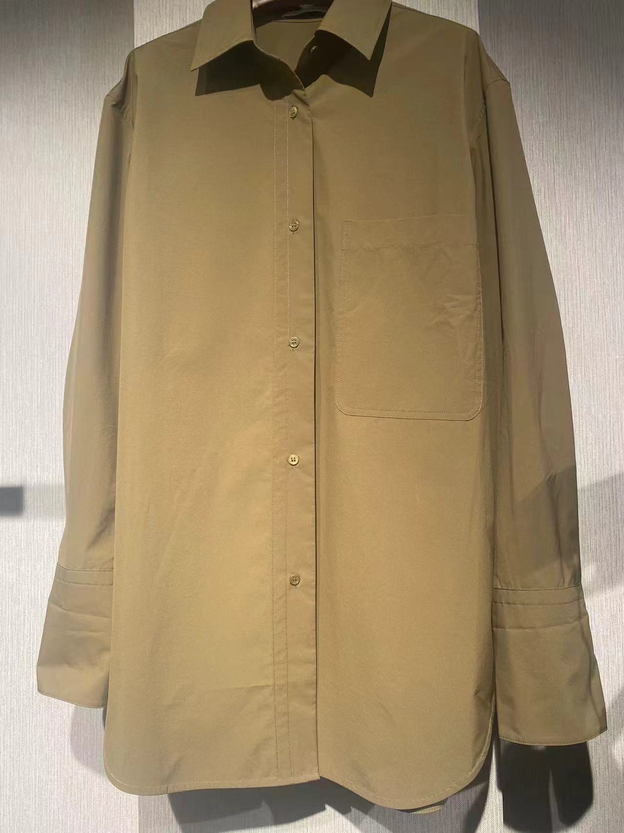 咖啡唐 1334214 简约宽松时尚设计师款衬衫