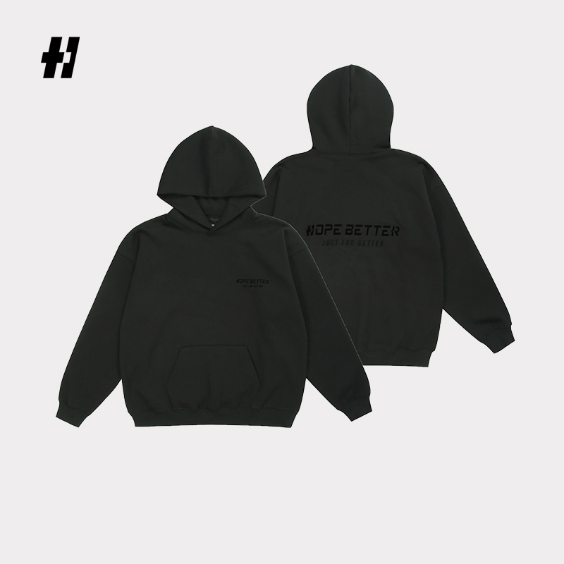 HOPEBETTER 儿童帽衫休闲潮流植绒卫衣连帽衫/运动裤百搭美式户外