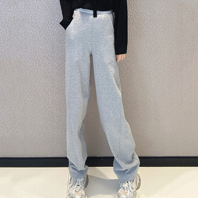 【商场同款】2024秋季新款高腰松紧腰加绒加厚休闲百搭直筒香蕉裤女