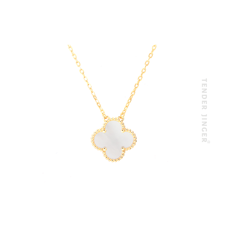 Tender Jinger 坠链均925银 幸运四叶草闪耀系列项链吊坠时尚百搭