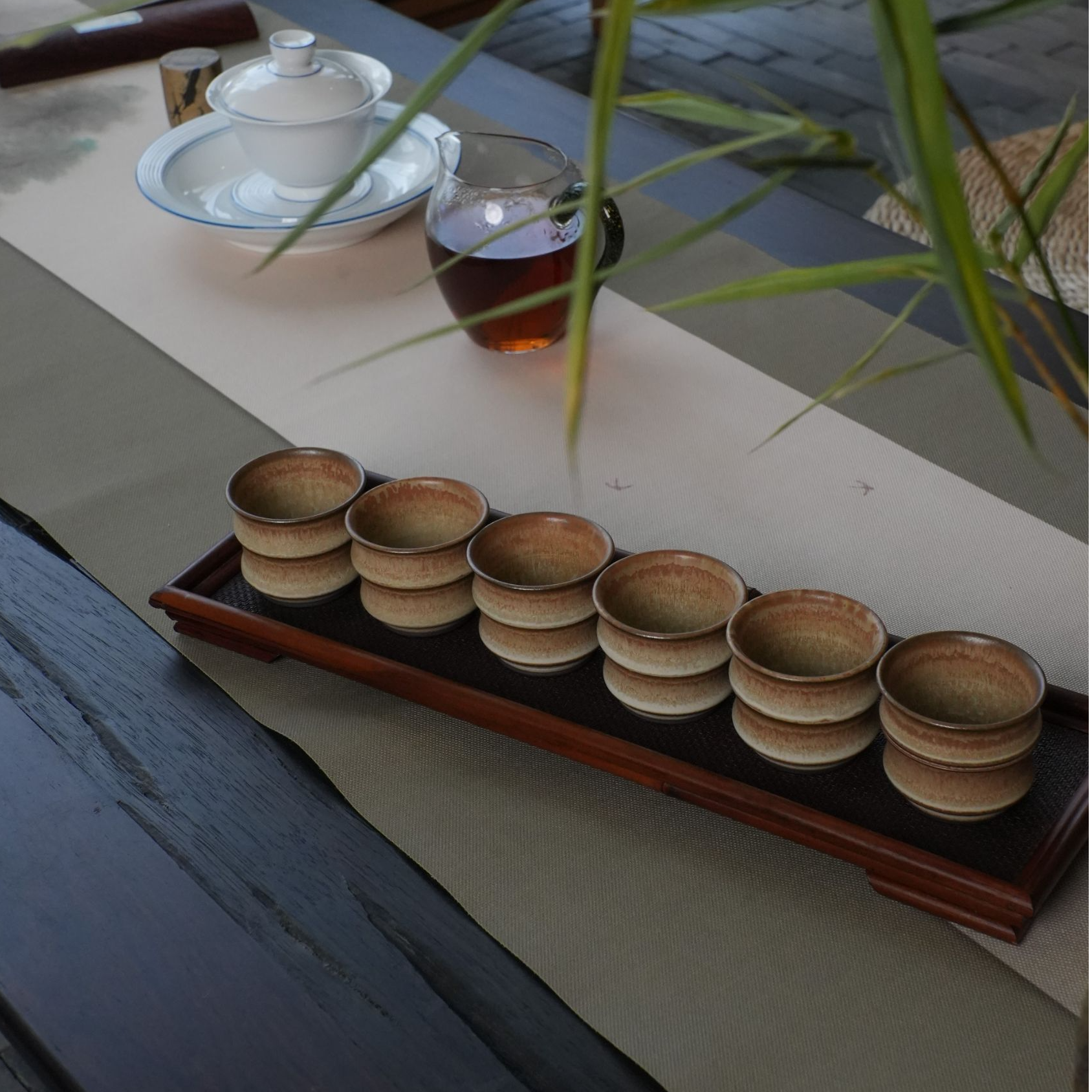 【竹月·竹节杯】广达窑艺·复古中式茶杯茶具家用茶席杯纯手工陶瓷杯