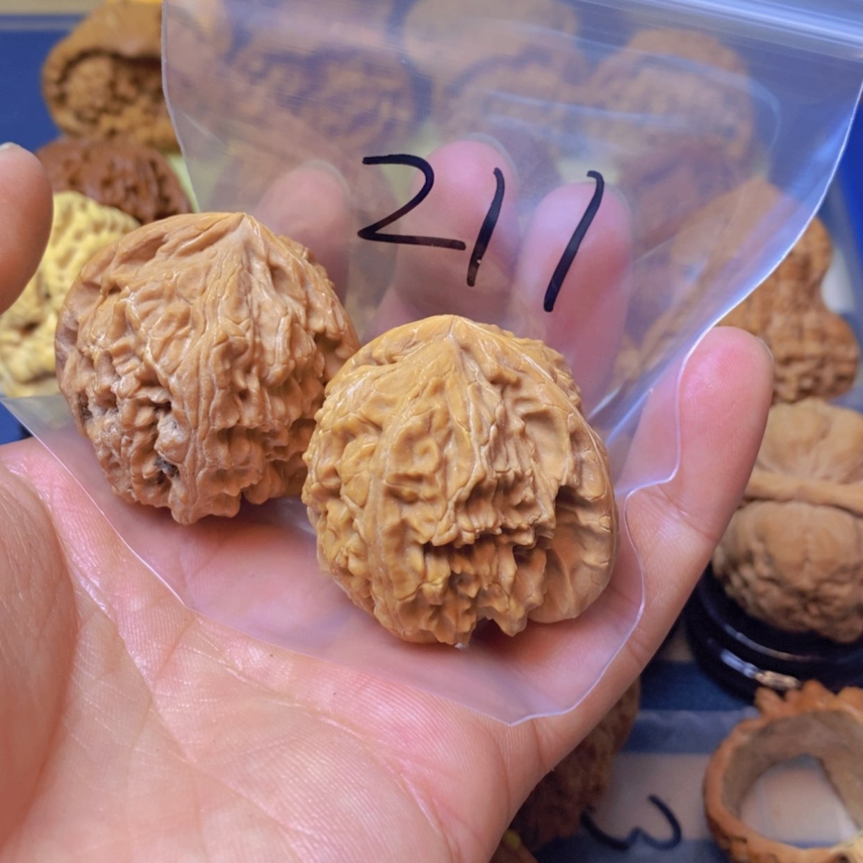 【闪购商品】文玩核桃吊坠一**秋40三角白