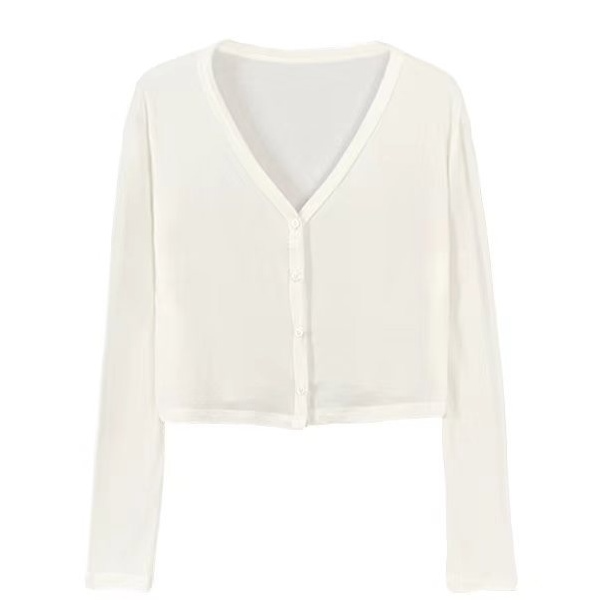 【思雨】时尚温柔防晒纯欲风氛围感修身天丝长袖薄款开衫-CY103