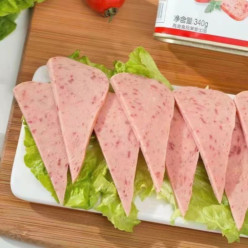 午餐肉罐头原味老牌户外速食罐装原厂罐头肉类即食罐